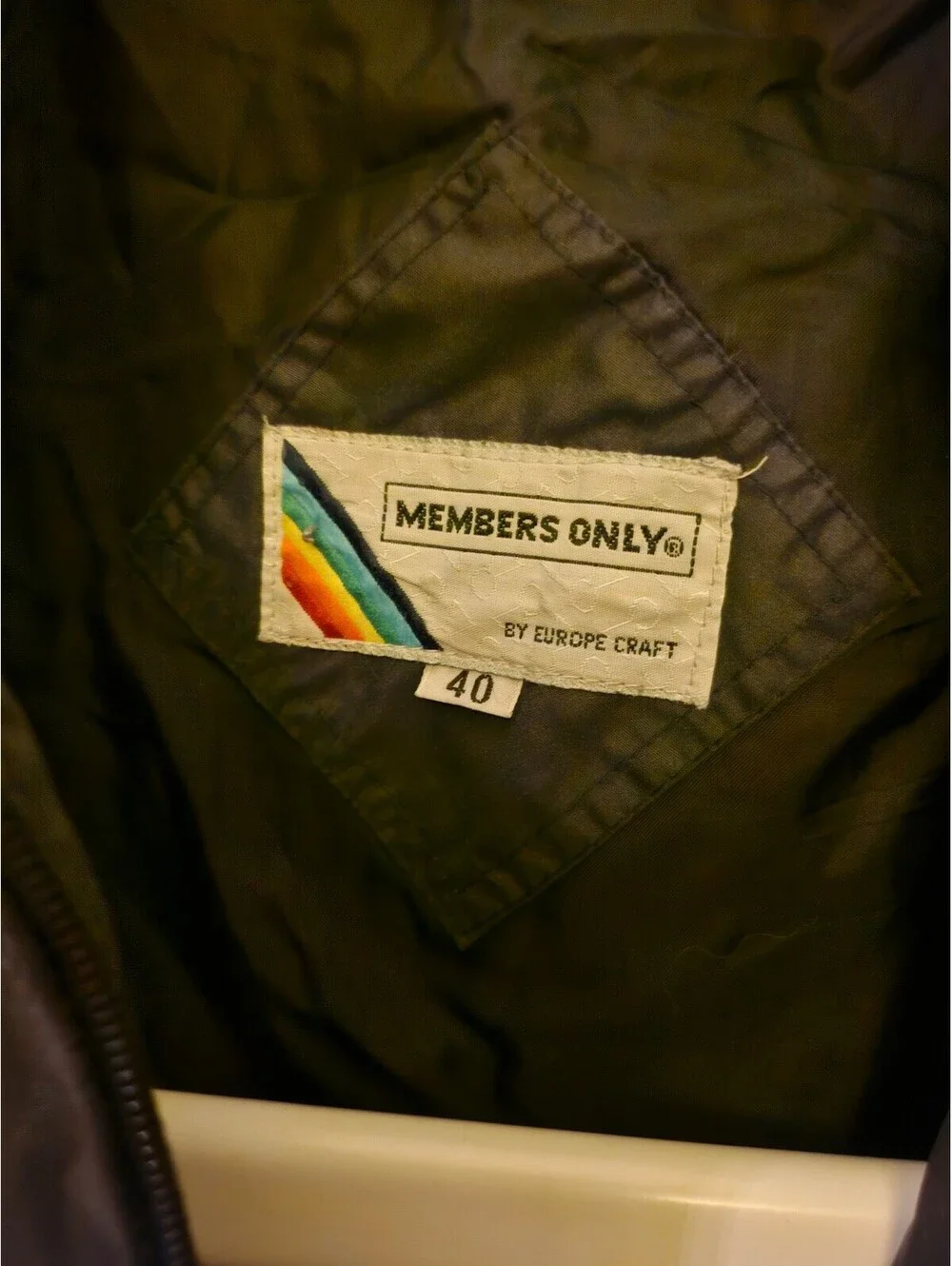 Vintage 80s Members Only by Europe Craft Jacket Mens Size 40 Black Iconic Bomber